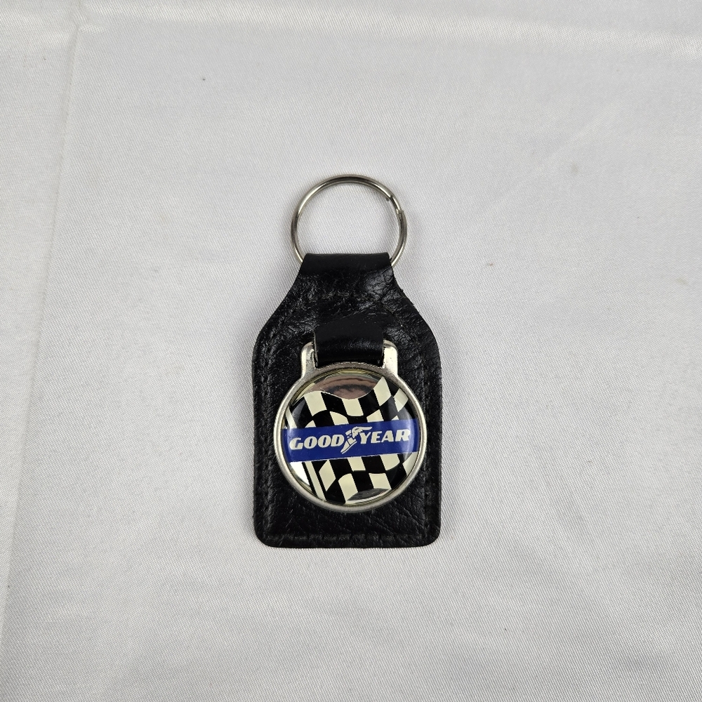 Vintage Goodyear Tire Keychain 3”  Black